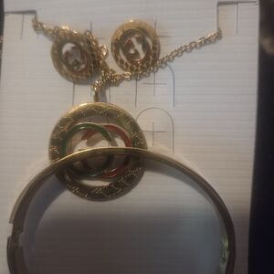 Gold and Multicolor Jewelry Set